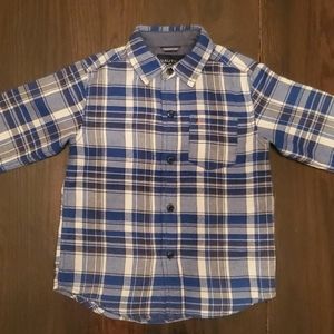 Boys Nautica button down size 4 blue plaid shirt